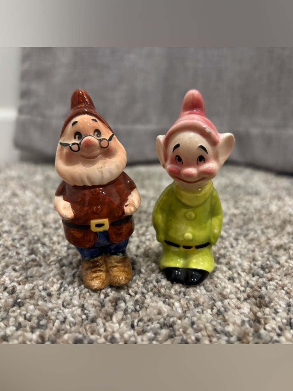 Vintage 1960s Disney Doc & Dopey Salt & Pepper Shakers